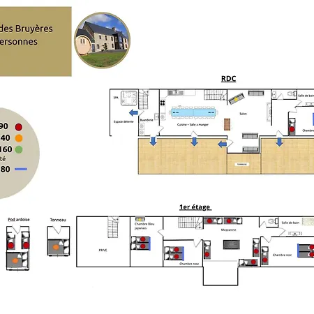 La Clef Decamp Maison Des Bruyeres 25pers Jacuzzi, Billard Baby Le Bény-Bocage